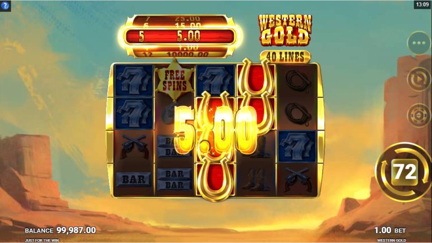 Western Gold slot screen 2