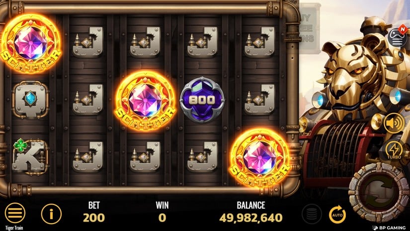 Tiger Train slot screen 2