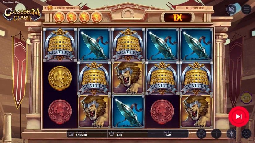 Colosseum Clash slot screen 2