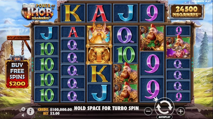 Power of Thor Megaways slot screen 1