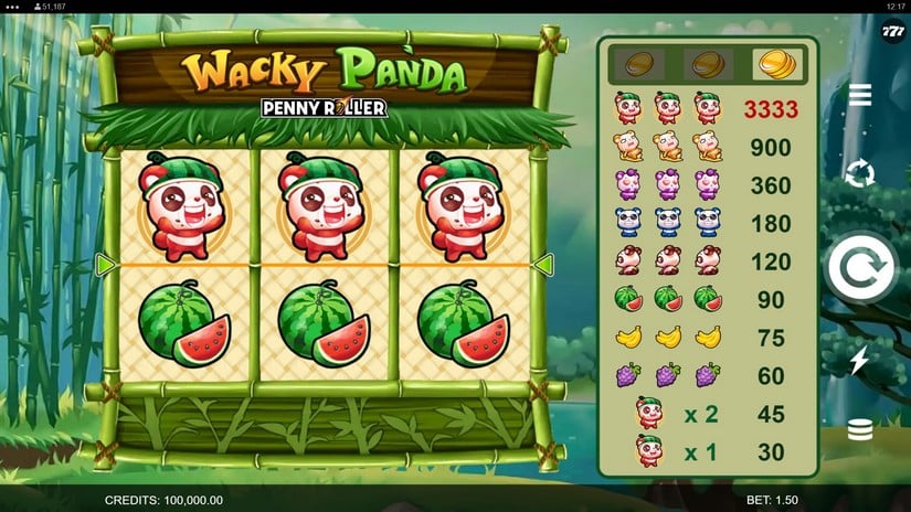 Wacky Panda slot screen 1