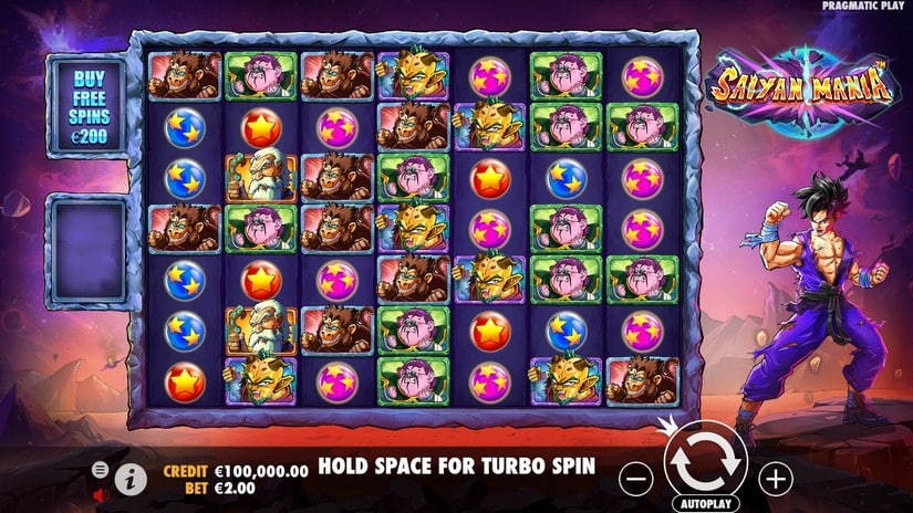 Saiyan Mania slot screen 1