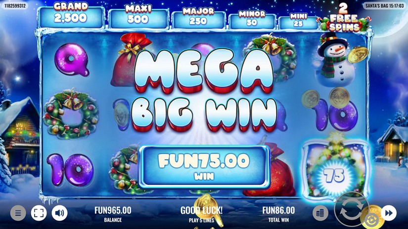 Santa’s Bag slot screen 6