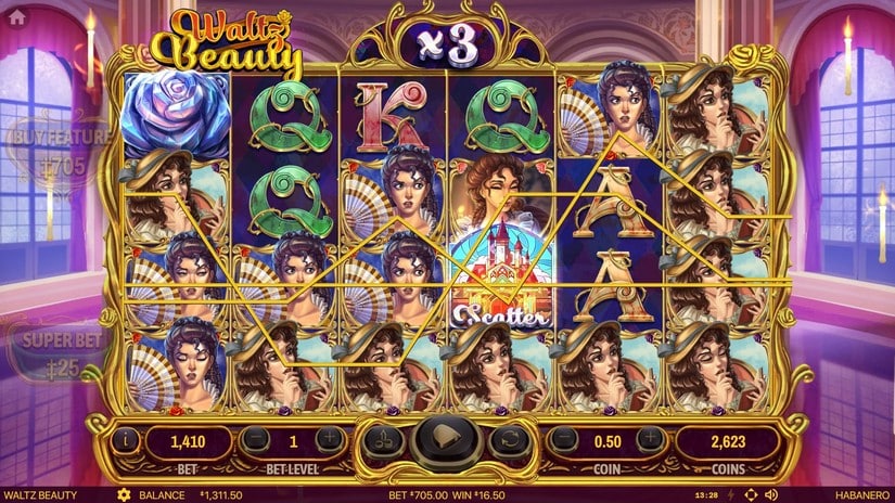 Waltz Beauty slot screen 3