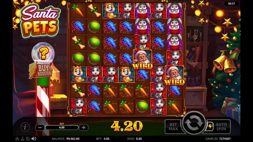 Santa Pets slot screen 3