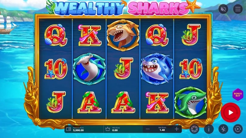 Wealthy Sharks slot screen 1