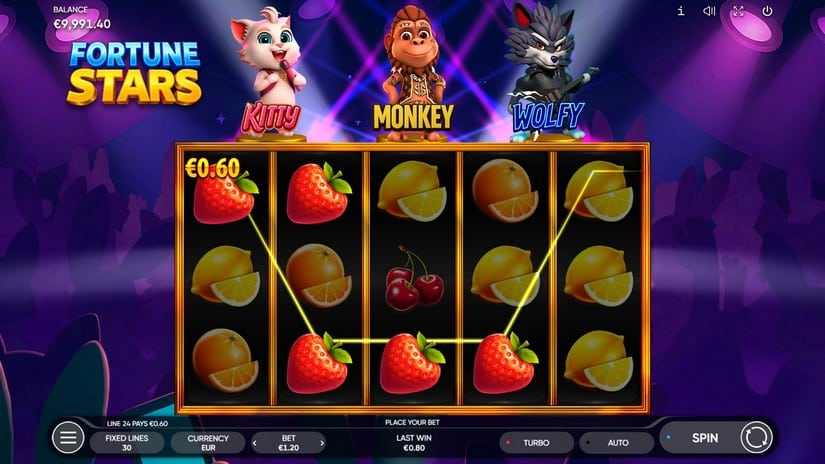Fortune Stars slot screen 1