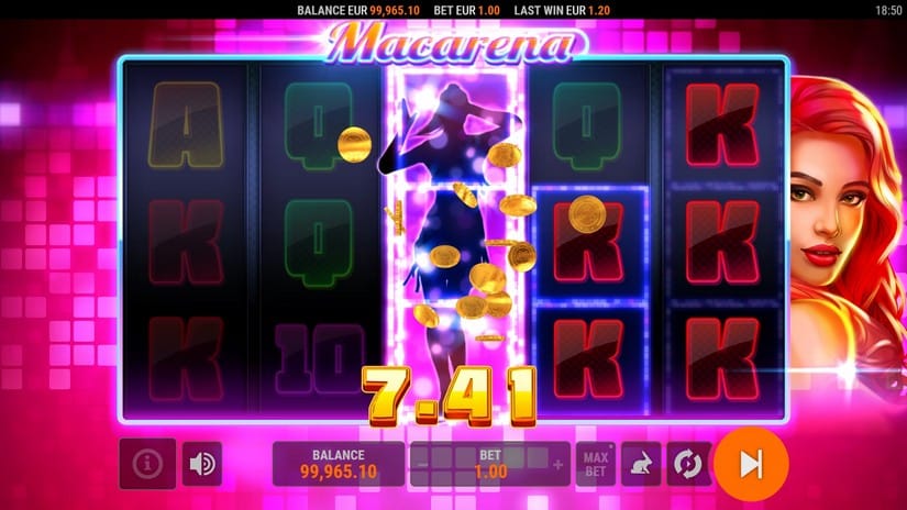 Macarena slot screen 3