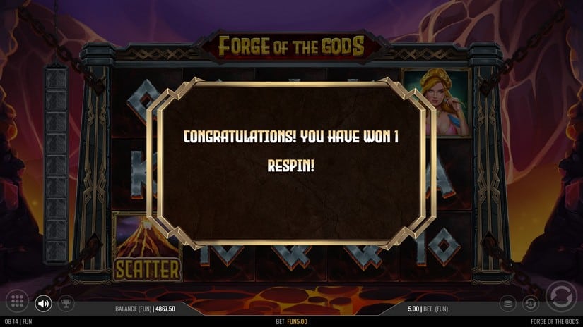 Forge of The Gods slot screen 2
