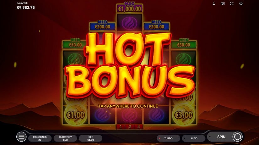 Burning Coins 20 slot screen 4