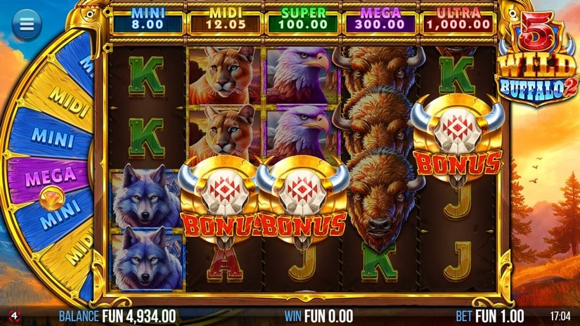 5 Wild Buffalo 2 slot screen 3
