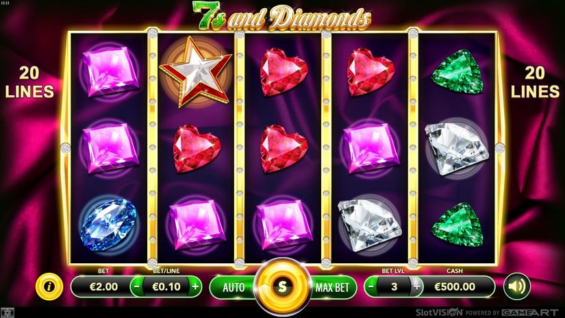 7s and Diamond slot screen 1