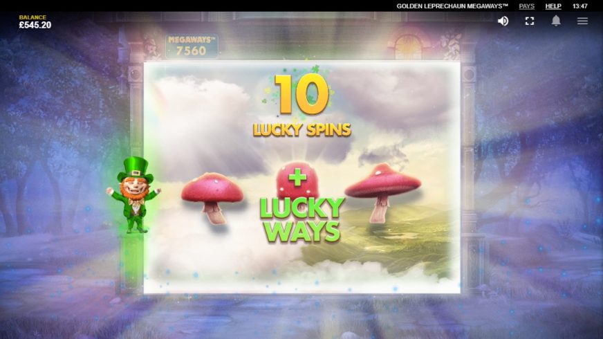 Golden Leprechaun Megaways slot screen 2