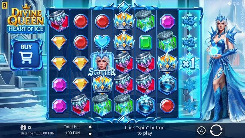 Divine Queen: Heart of Ice slot screen 1