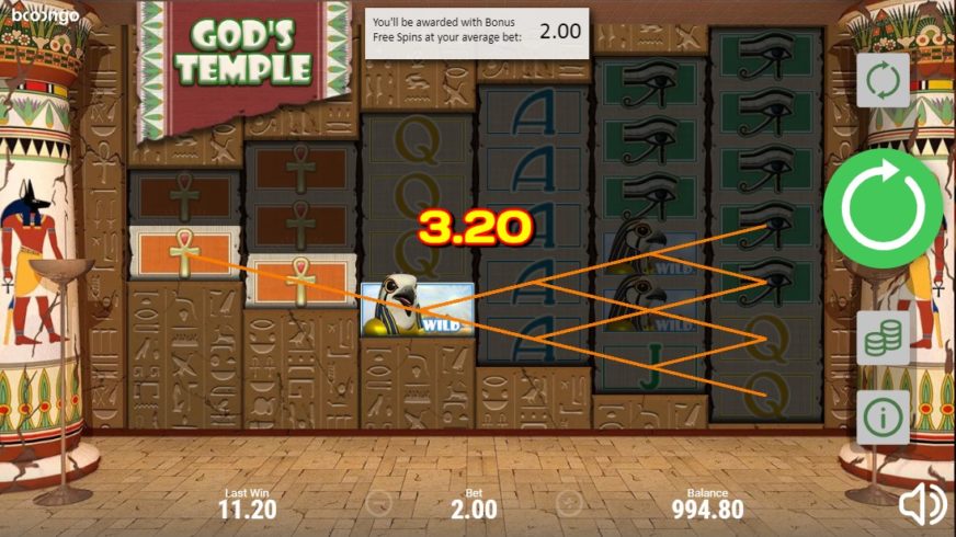 God’s Temple slot screen 2