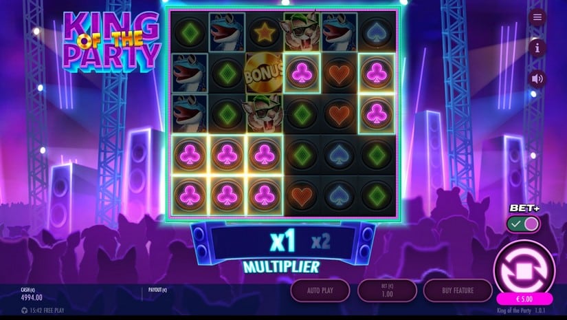 King of the Party slot screen 2