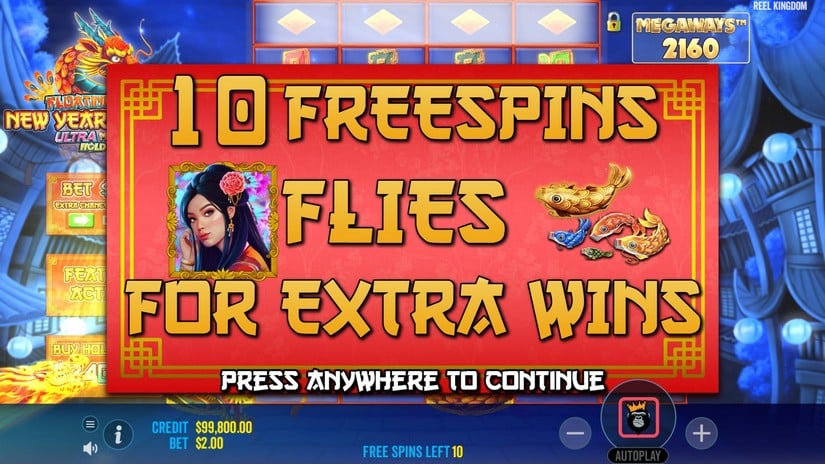 Floating Dragon New Year Festival Ultra Megaways Hold & Spin slot screen 3