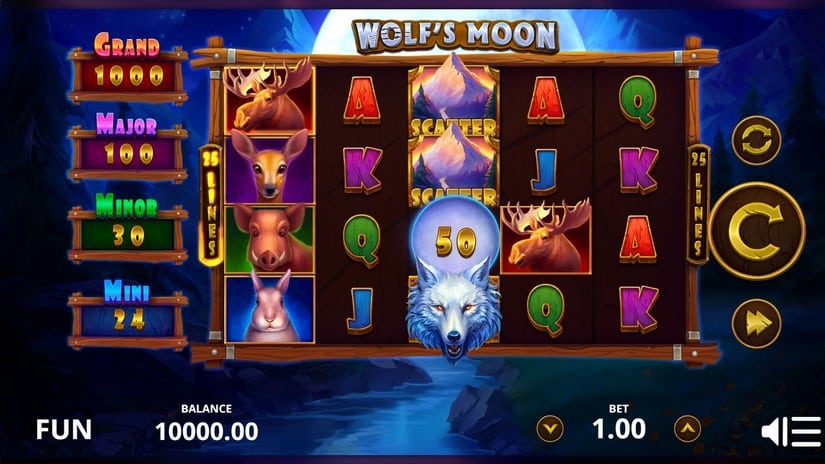 Wolf’s Moon slot screen 1