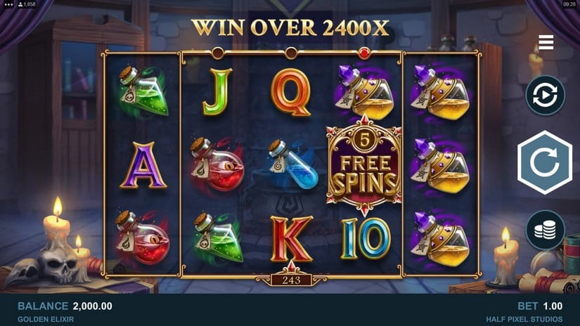 Golden Elixir slot screen 1