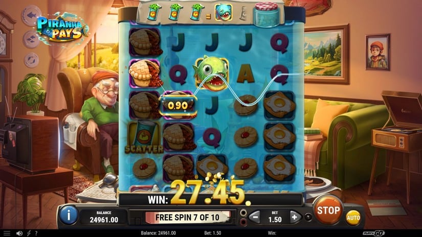 Piranha Pays slot screen 5