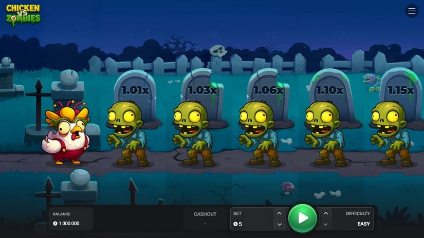 Chicken vs Zombies slot screen 1