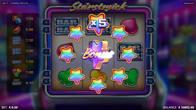 Starstruck slot screen 3