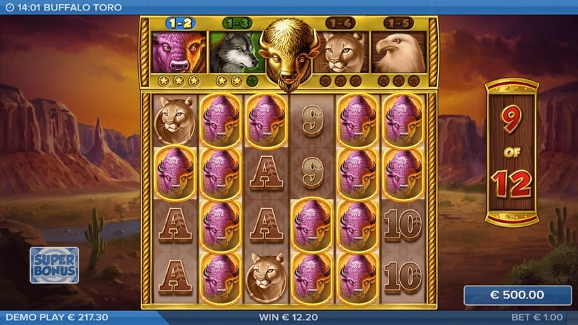Buffalo Toro slot screen 8