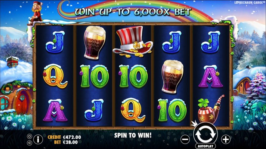 Leprechaun Carol slot screen 3