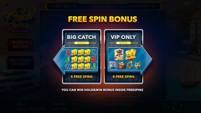 Catch the Gold Hold and Win slot screen 3
