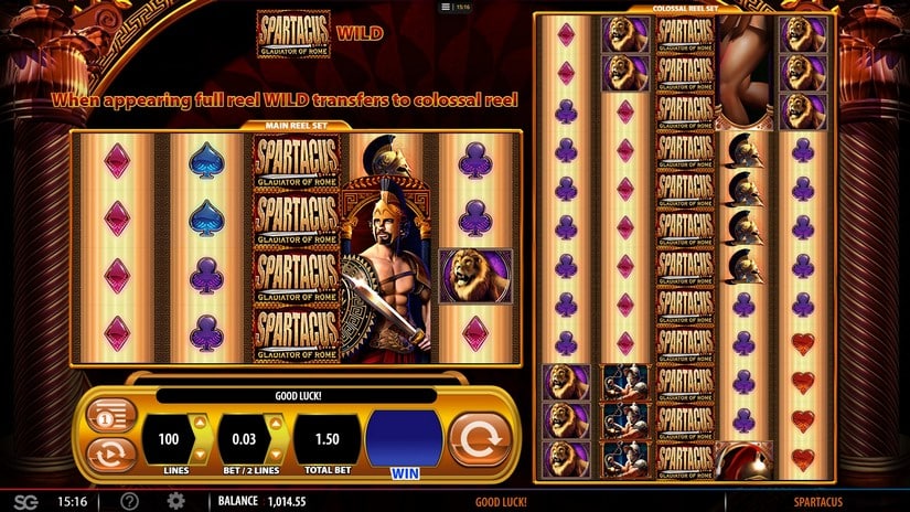 Spartacus Gladiator of Rome slot screen 4
