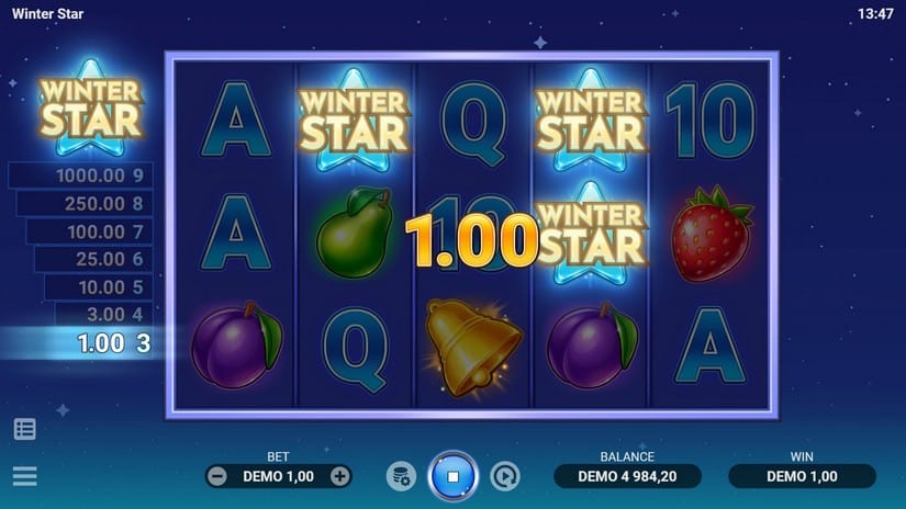 Winter Star slot screen 4
