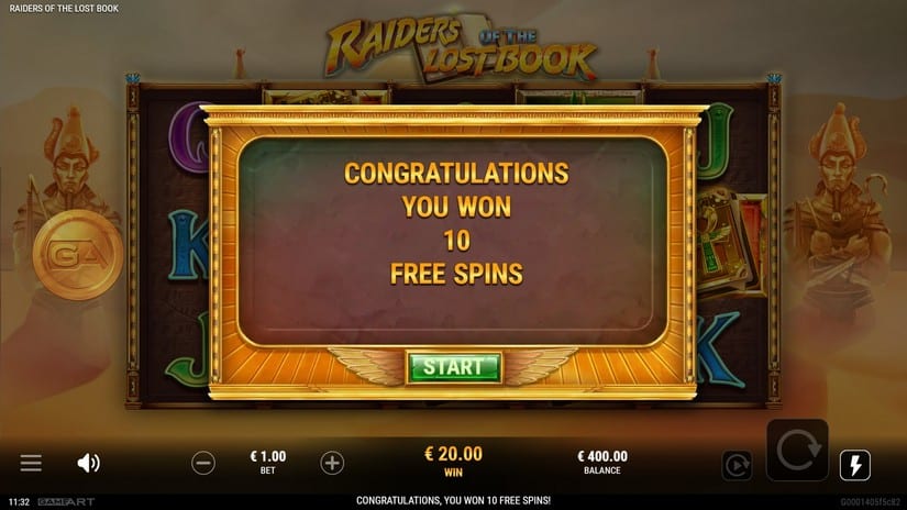 Raiders of the Lost Book slot screen 3