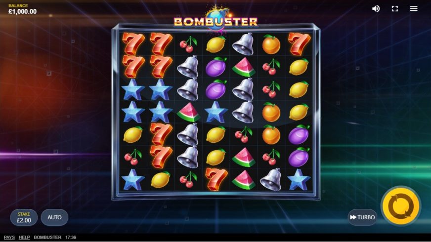 Bombuster slot screen 1