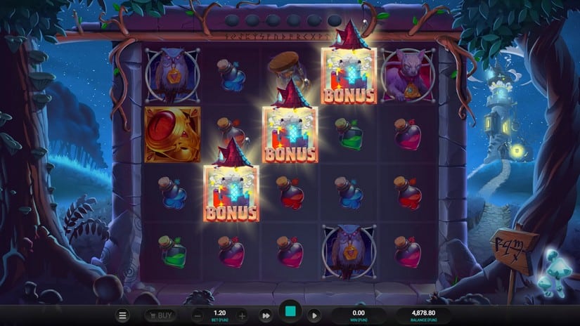 The Sorcerers Shuffle slot screen 2