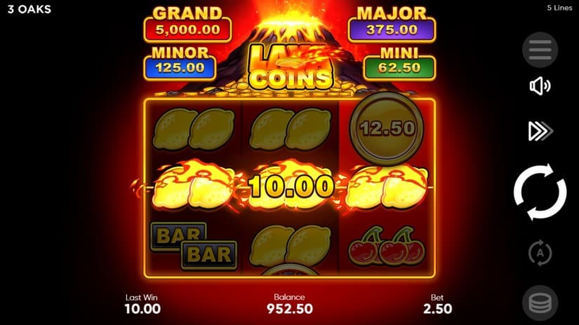 Lava Coins slot screen 4