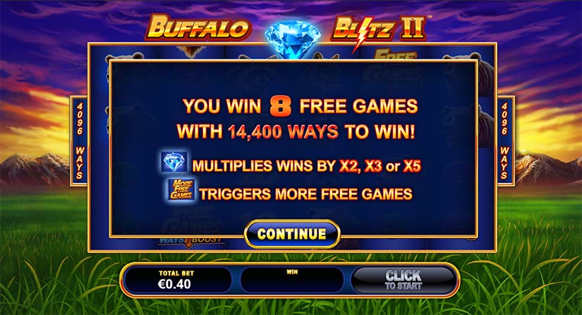 Buffalo Blitz II slot screen 3