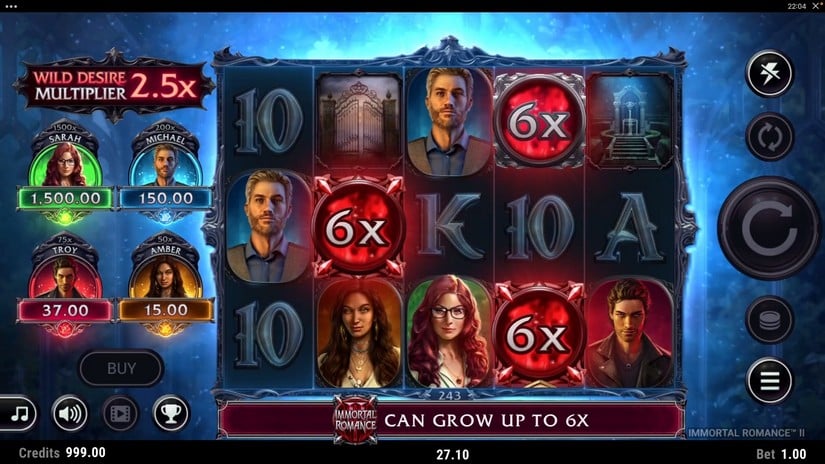 Immortal Romance 2 slot screen 2