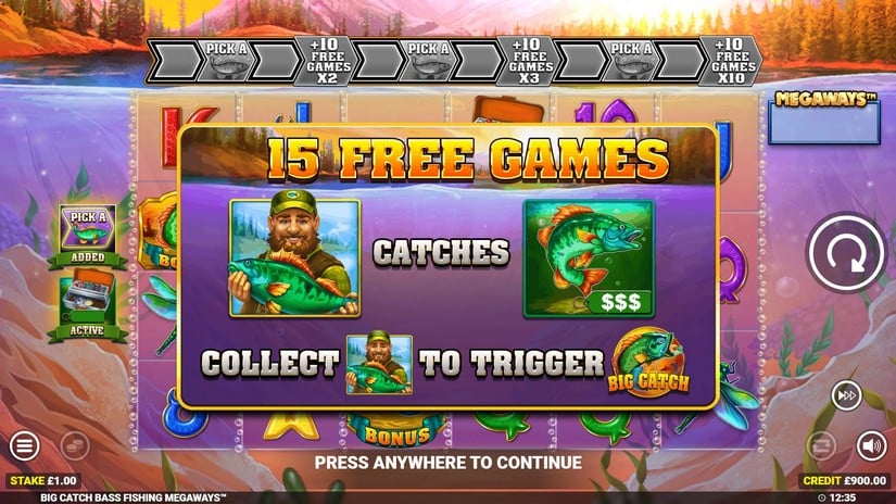 Big Catch Bass Fishing Megaways slot screen 5