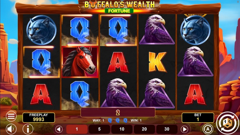 Buffalo’s Wealth Fortune slot screen 2