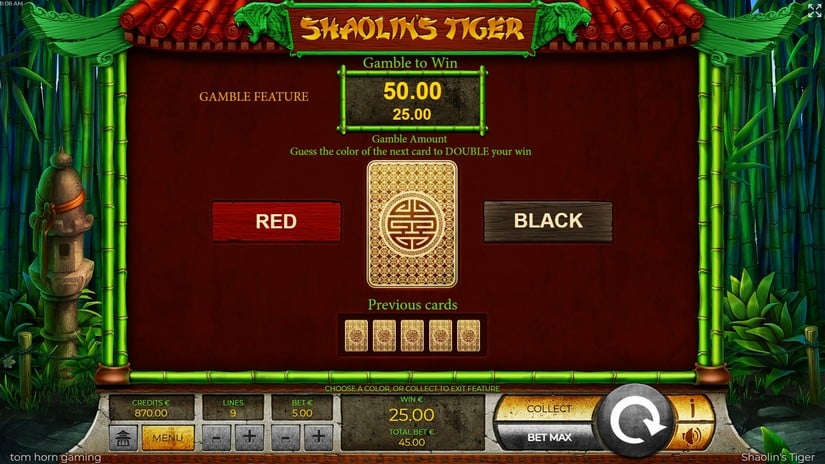 Shaolins Tiger slot screen 4