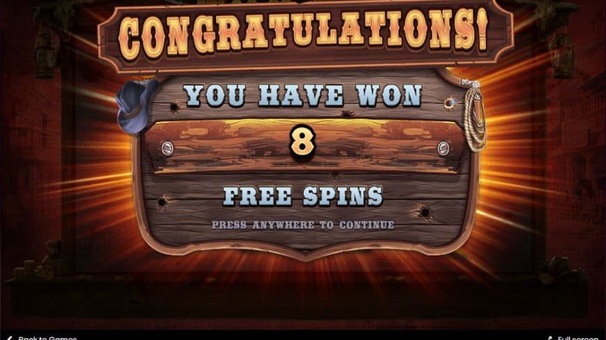 Wild West Gold slot screen 3