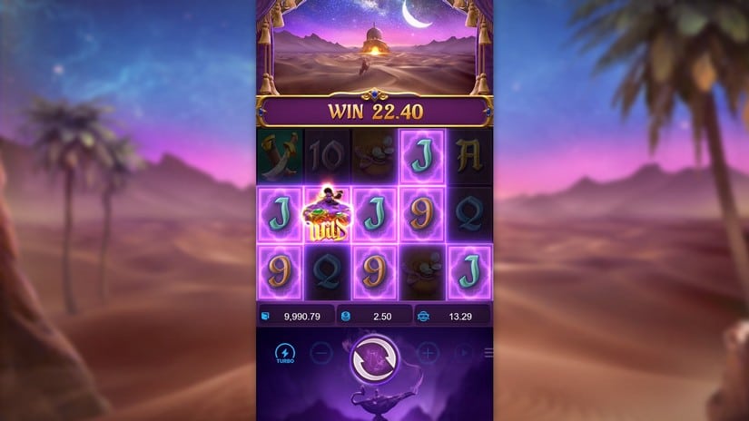 Genie’s 3 Wishes slot screen 2