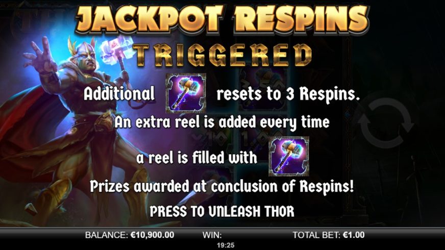 Thor Infinity Reels slot screen 3