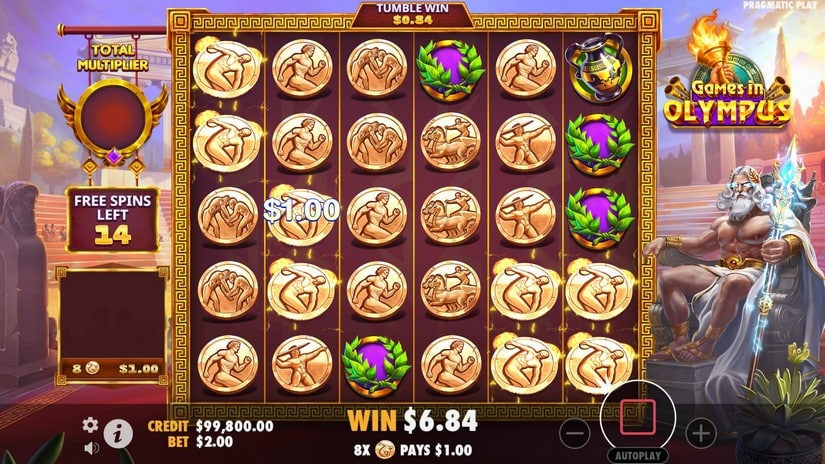 Games in Olympus slot screen 4