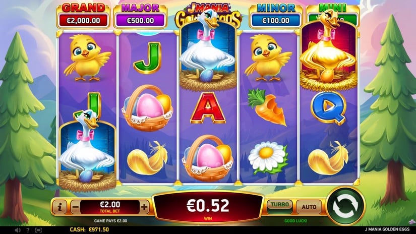 J Mania Golden Eggs slot screen 3