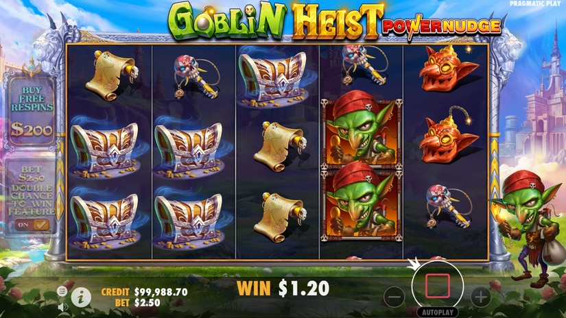 Goblin Heist Powernudge slot screen 2
