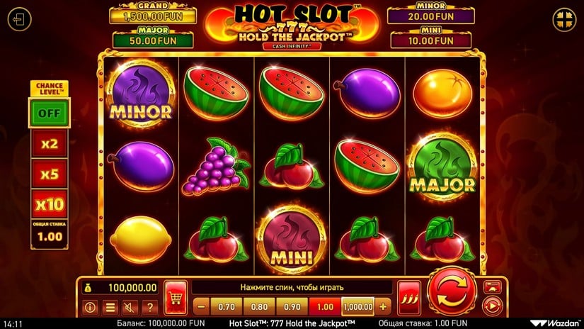 Hot Slot™: 777 Hold the Jackpot™ slot screen 1