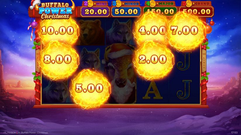 Buffalo Power Christmas slot screen 1