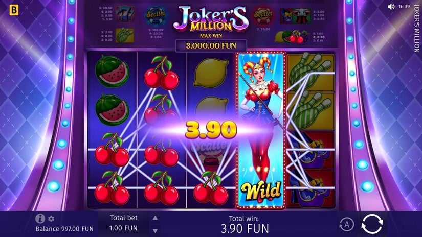 Joker’s Million slot screen 2