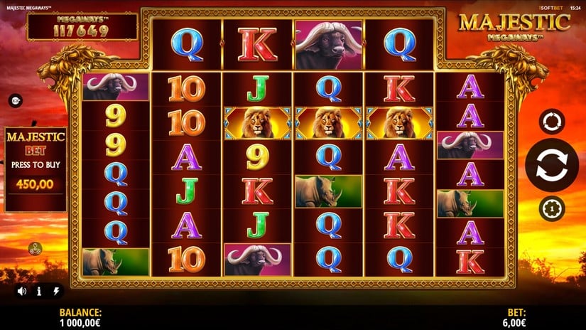 Majestic Megaways slot screen 1